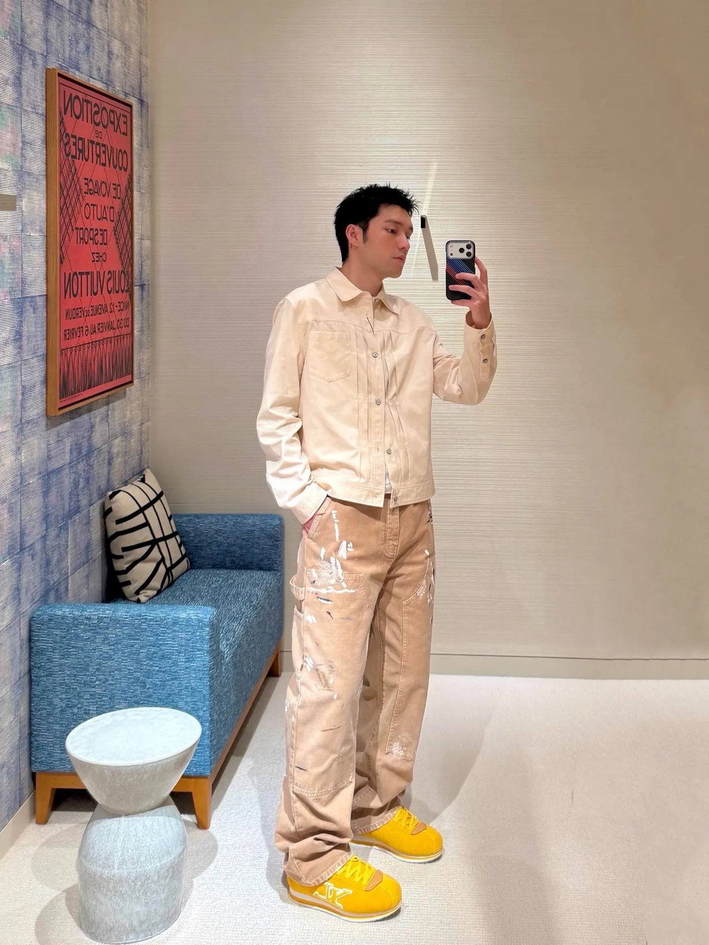 Louis Vuitton/Louis Vuitton graffiti splash suit jeans